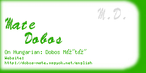 mate dobos business card